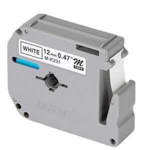 Brother 1/2" Black on White Label Tape for P-Touch